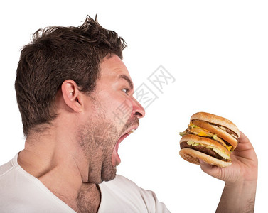 吃三明治的不饱肚子又背景图片