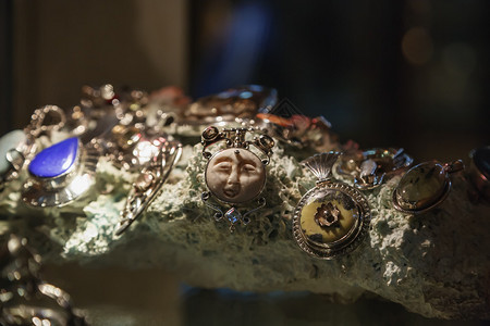 印度拉贾斯坦邦斋浦尔印度珠宝在图片