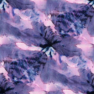 白色丝绸上紫色和粉红色的无缝扎染图案手绘面料结节蜡染Shi图片