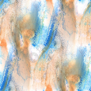 棕色蓝艺术图案水纸壁设计等背景抽象图片