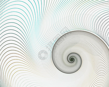 斐波那契数列抽象的分形螺旋设计图片