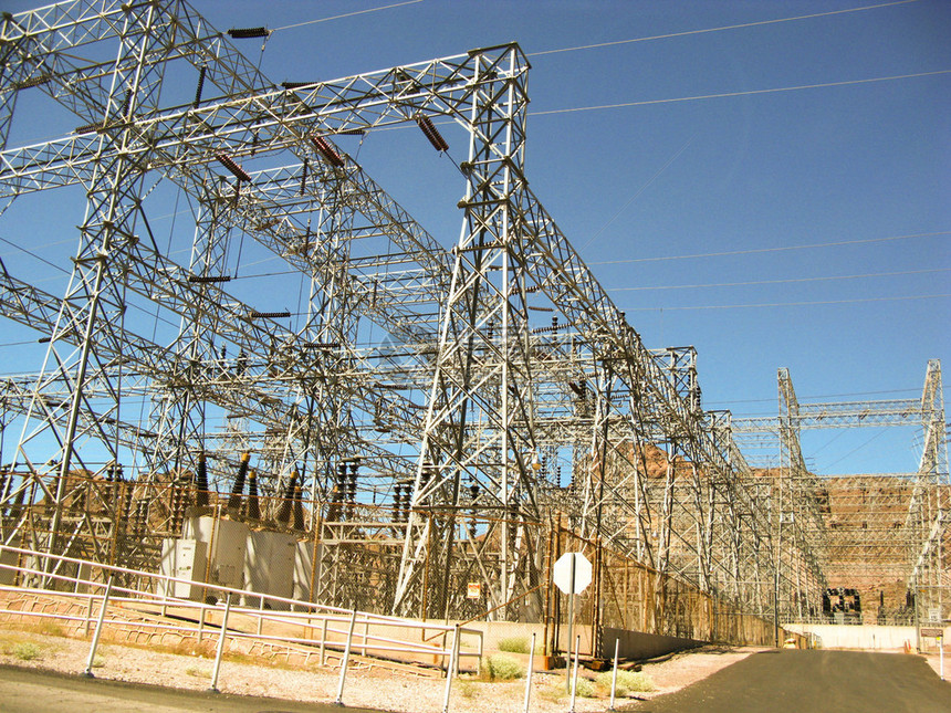 胡佛水坝的发电站图片