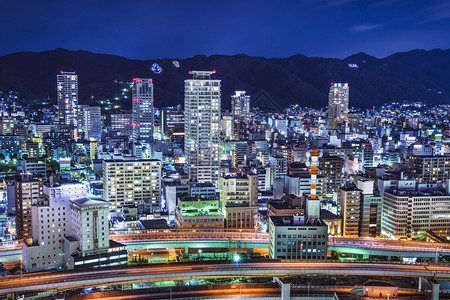 神户日本城市的天线图片