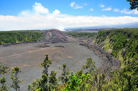 这张照片拍摄了夏威夷大夏威夷岛火山公园的KilaueaIk背景图片