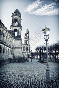 Dresden黑白风格的旧图片