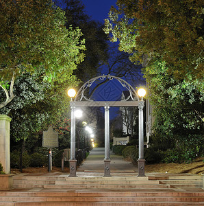拱门是佐治亚州雅典佐治亚大学高清图片
