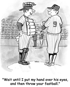 棒球运动员讨论战术卡通插图背景图片