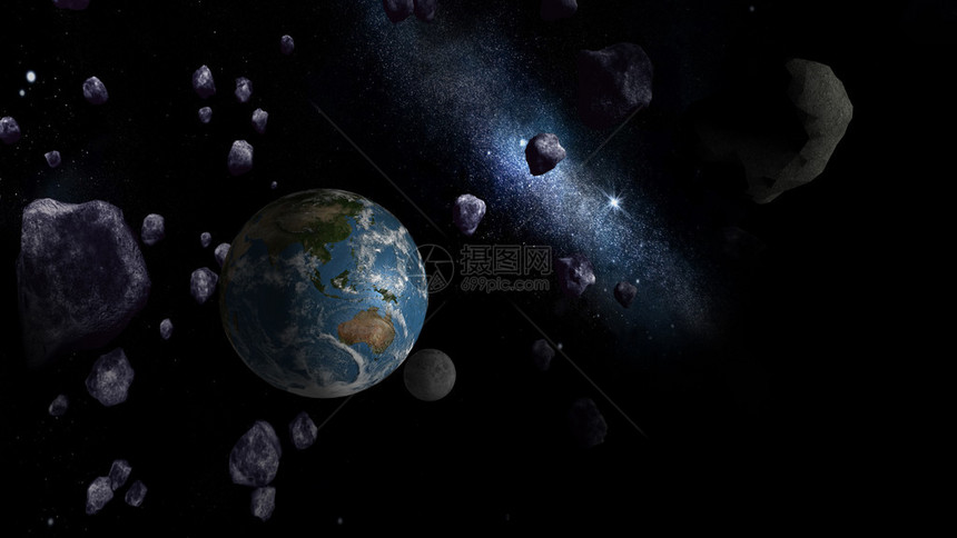 大型小行星接近地球这是美国航天局提供图片