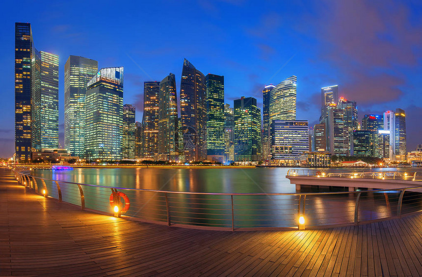 新加坡日落时空图片