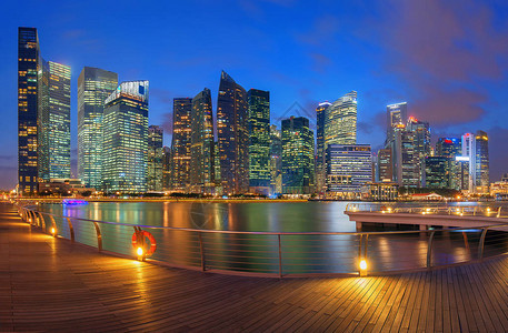 新加坡日落时空图片
