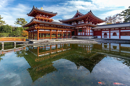 Uji京都Uji日本著名的Byodoin教寺庙教科文组织图片