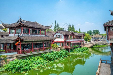 普惠上海七宝古城景观背景