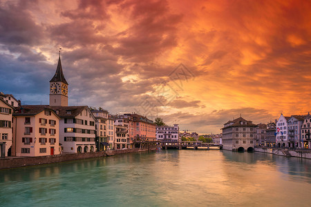苏黎世的城市景象瑞士的苏黎世在图片