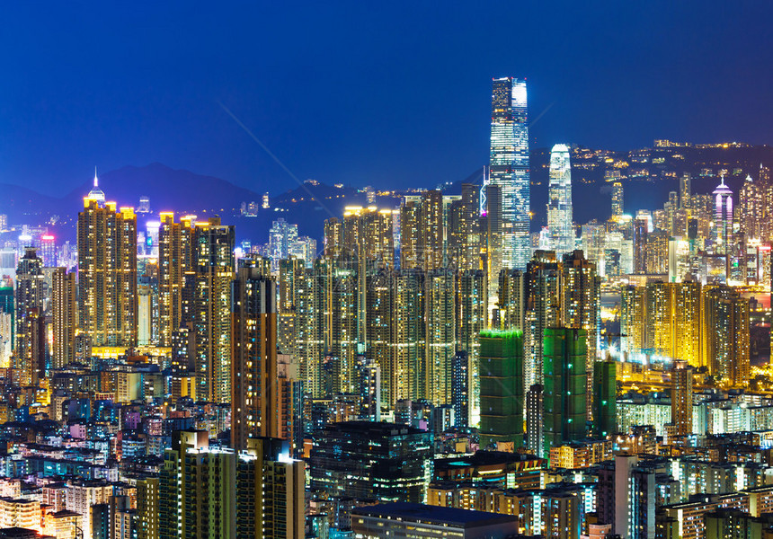 香港城市夜景图片