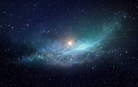 银河全景恒星集群和星云以乳状方式闪光图片