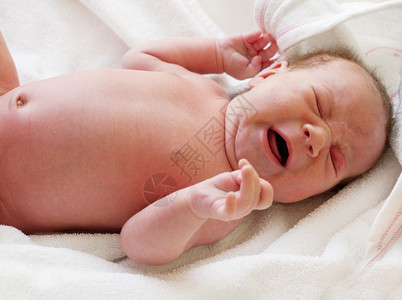 新生婴儿哭泣的画像图片
