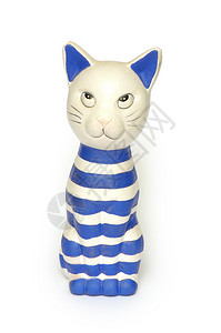 彩绘精美陶瓷猫图片