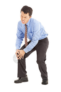 膝关节疼痛的商人图片