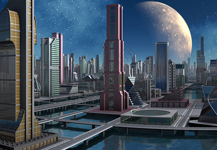 未来城市天线图片