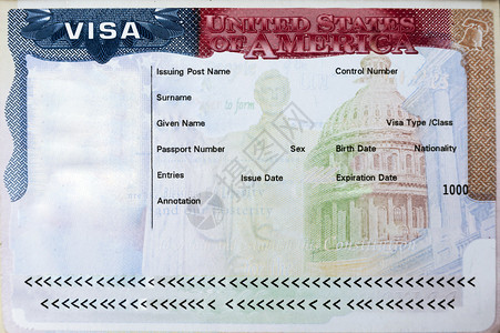 护照与美国签证入境被承认图片