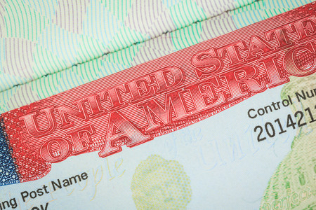 美国旅行概念的美国签证背图片