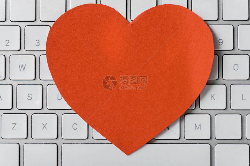 键盘上空白橙色电脑滑鼠图片