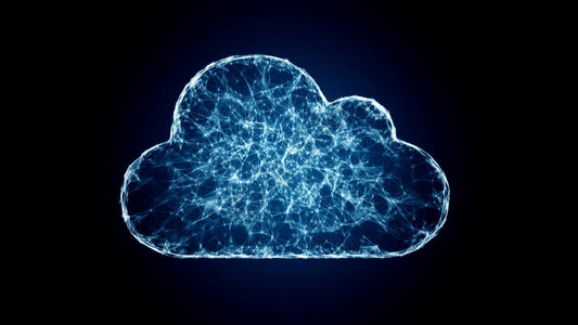 云计算云技术的IT符号云图片