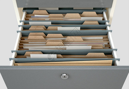比提拉萨纳A3D提供一个公开的档案柜抽屉的关闭视图设计图片