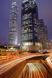 香港国际金融公司国际金融中心夜视背景图片