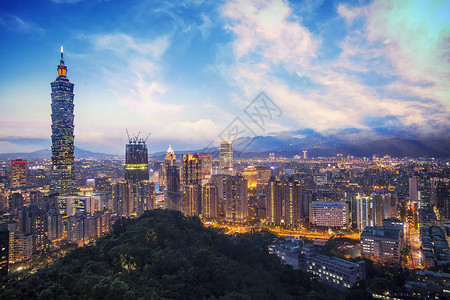 201714日台北101大楼和台北市的场景照片是从台北象图片