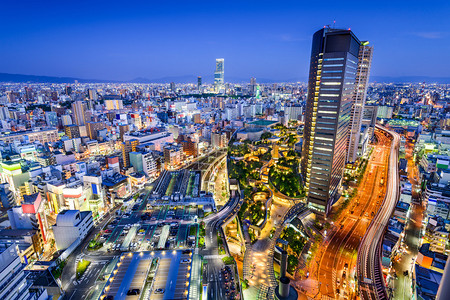 大阪日本城市的天线图片
