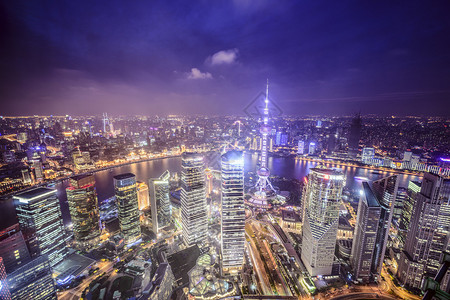 上海浦东金融区鸟瞰图图片