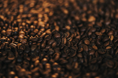 烤芳香棕色咖啡豆图片