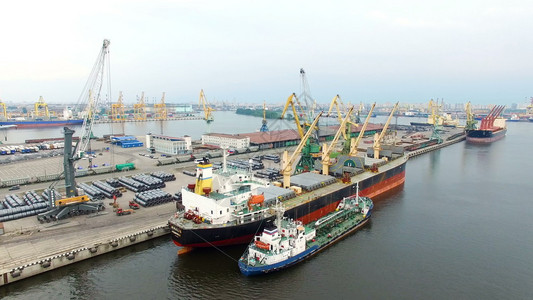 大港口圣彼得堡俄罗斯一个货运港口图片