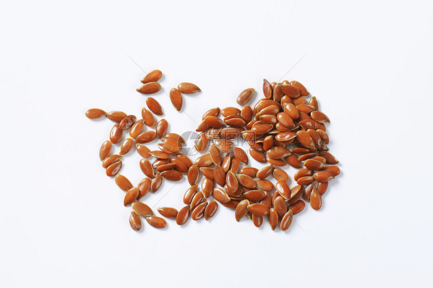 亚麻籽也称为林种子健康脂肪抗氧化剂和纤图片