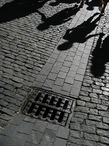 街头的影子图片