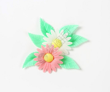 可食用的wafter纸带叶子的雏菊花图片
