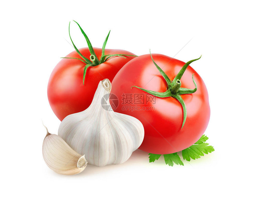 西红柿和大蒜图片