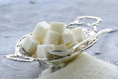 阿托沃几种糖精制糖和砂糖背景