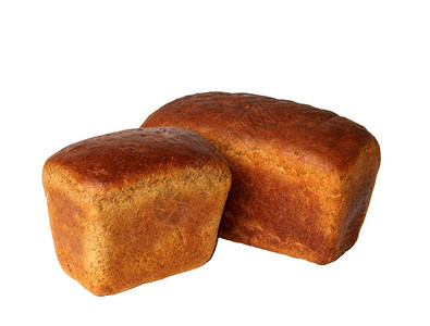 两条黑麦面包图片