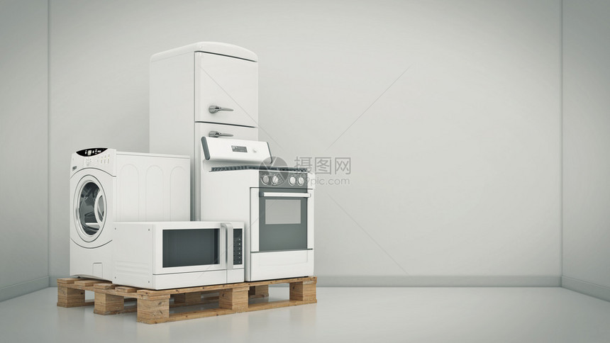 一套家庭厨房技术设备图片