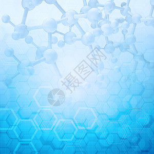 抽象分子医学蓝色背景背景图片