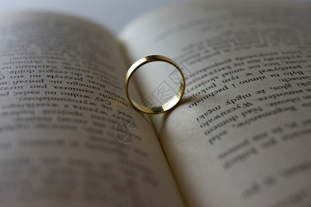 书中的结婚戒指图片