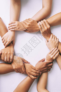伙伴关系和团结概念手腕相互握图片