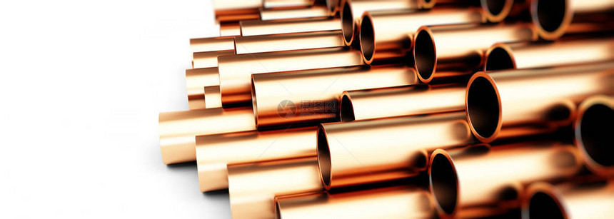 铜金属管3d插图图片