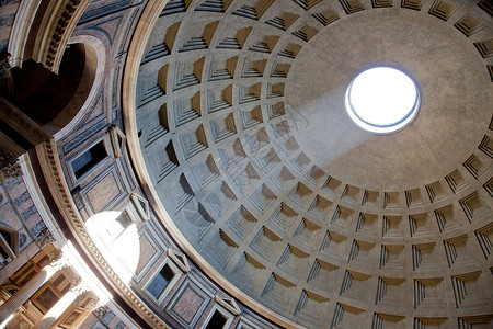 罗马一神殿的内地由上而下著名图片