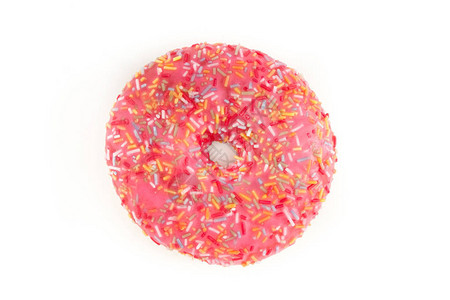 粉色霜冻甜圈图片