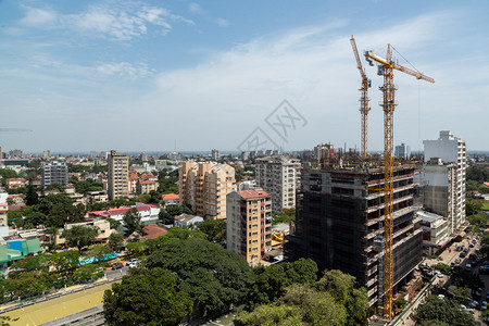 鸟瞰莫桑比克首都马普托市区图片