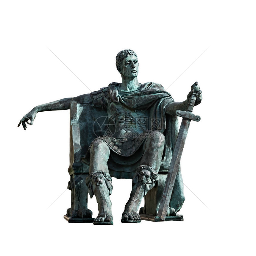 君士坦丁一世的铜像图片
