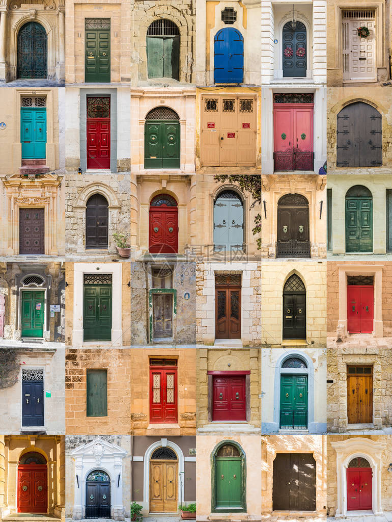 马耳他对门的多种不同印图片